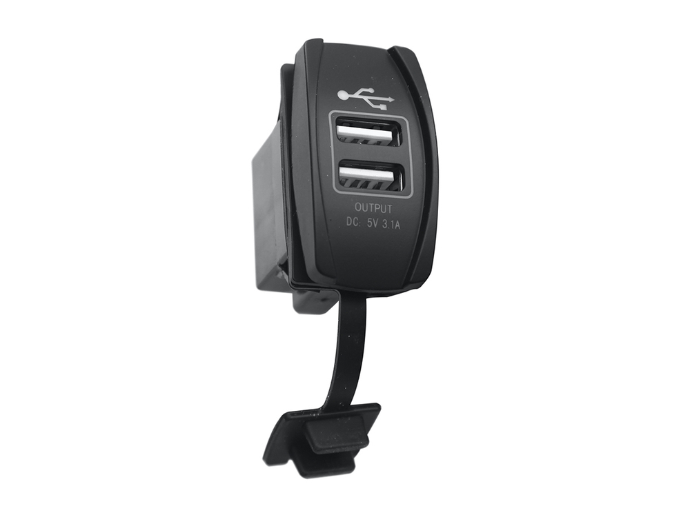 Розетка USB 3,1A  дизайн Переключатель, с крышкой