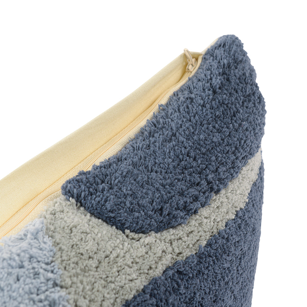 Наволочка декоративная 45х45см Tkano Terra Tea plantation серо-синяя