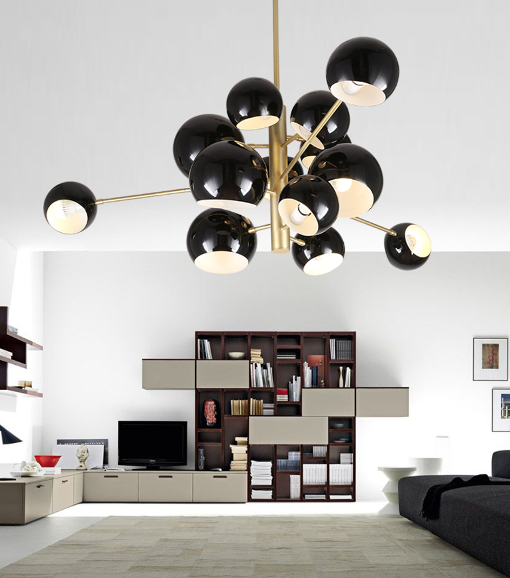Ceiling design lamp Kopra Burst No 433 by David Weeks Studio (Black)