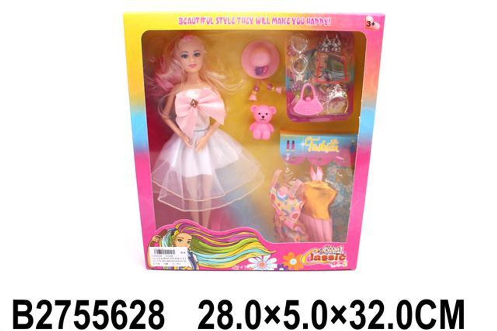Кукла тип Модель на шарнирах с аксессуарами, коробка 2328A