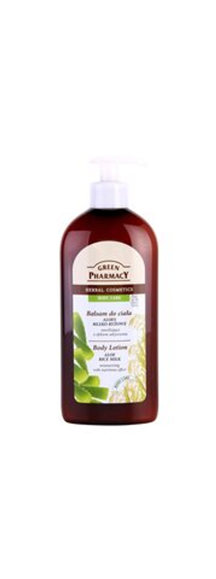 Green Pharmacy Body Care Aloe & Rice Milk - увлажняющее молочко для тела с питательным эффектом /   500  ml  / GTIN 5904567053415