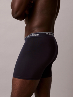 Мужские трусы боксеры-брифы Calvin Klein Microfiber Stretch 3-Pack Teal Marine Multi
