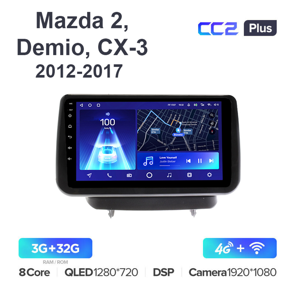 Teyes CC2 Plus 9"для Mazda 2, Demio, CX-3 2014+