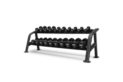 Набор обрезиненных гантелей BRONZE GYM, 2.5-25 кг - 10 пар, шаг 2,5 кг