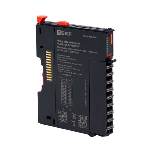 Модуль расширения аналоговых сигналов GL200-AO8 D-CARD EKF
