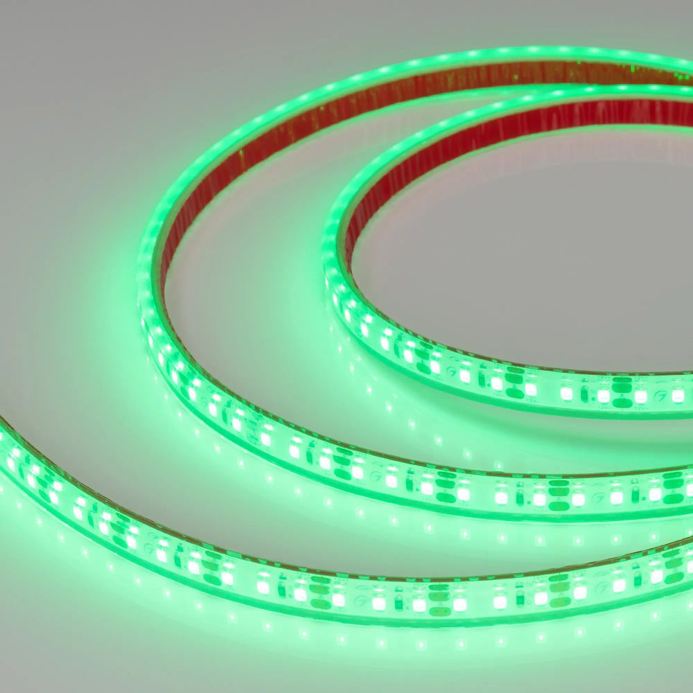 Светодиодная лента герметичная RTW-PFS-A120-11mm 12V Green (9.6 W/m, IP68, 2835, 5m) (Arlight, 9.6 Вт/м, IP68) 033792