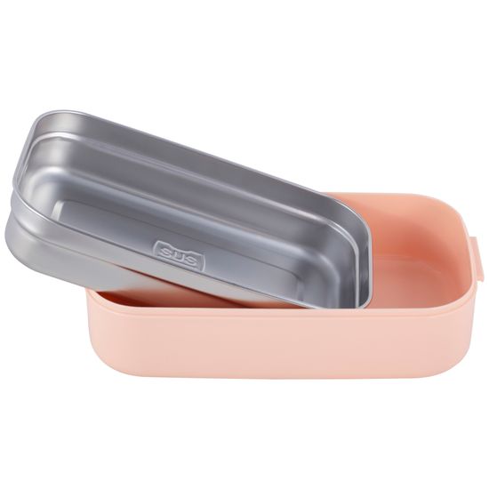 Ланч бокс двойной 1400 мл. Kamille KM 2134 пластик, нержавеющая сталь