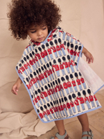 Пончо махровое пляжное для мальчика Next AG2-969, Голубой, Красный