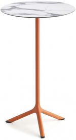 Стол ламинированный барный складной Scab Design Tripe Folding, терракотовый, белый мрамор Каррара