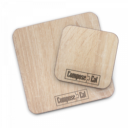 Подставка под кружку 10х10см ComposeEat Everyday дуб светлый