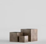 Кашпо, коллекция Concrete (Midnight), форма CUBE