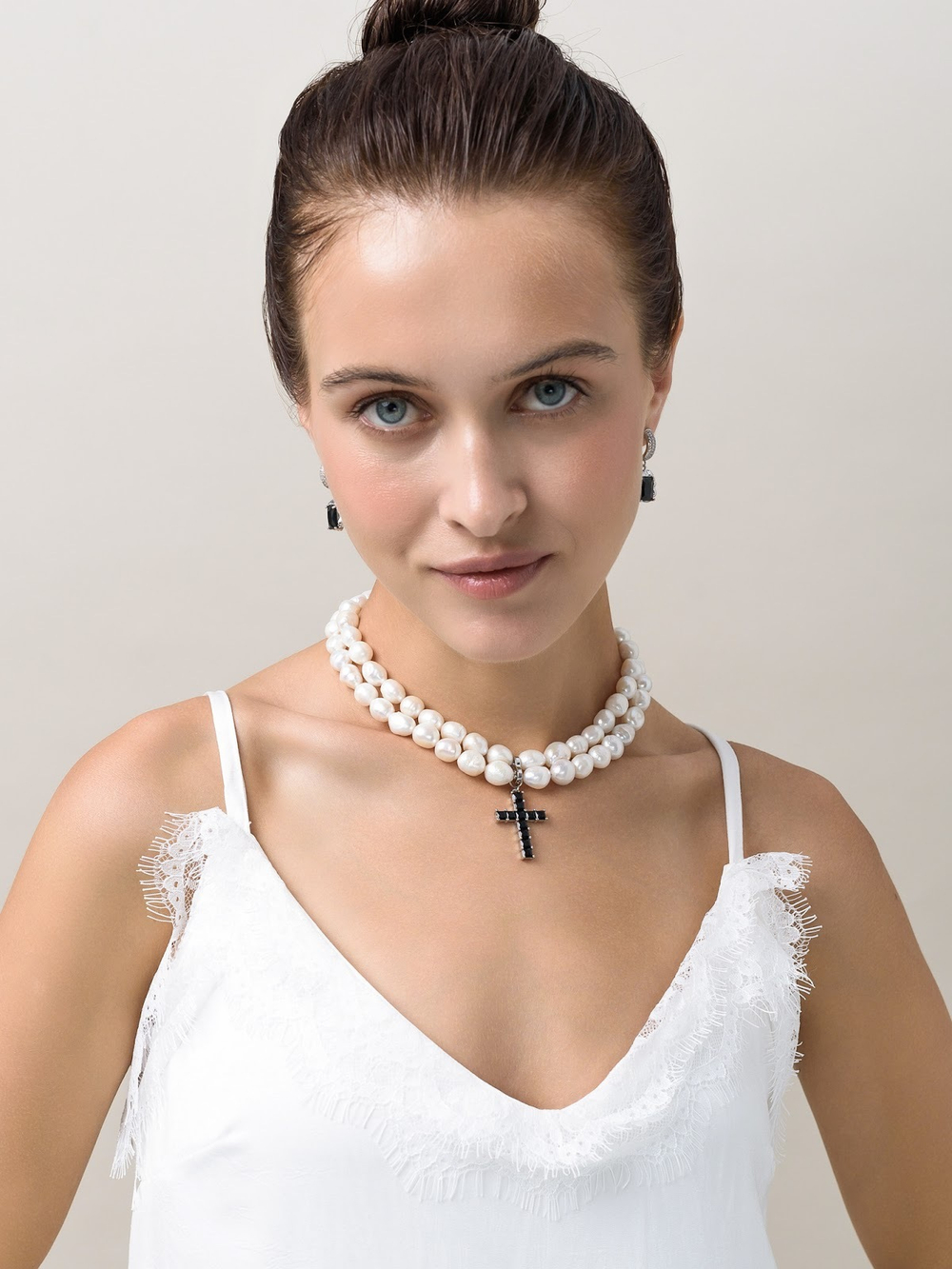 Серьги "Lollipops" Black Silver