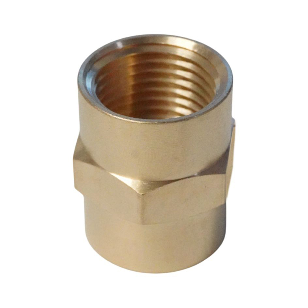 WDK-212FB Адаптер, резьба 1/2"-1/2" PT,  F-F (внутренний), латунь