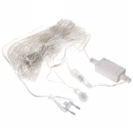 Гирлянда для улицы СЕТКА «Мерцание» ш2,0* в1,5 м 192 ламп LED, прозр.пров,1 реж.,IP-54, Белый (возможность соединения)