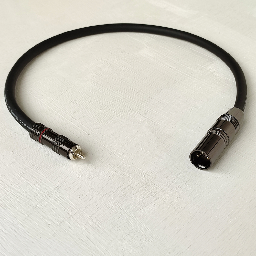 DAXX X109 Аудио кабель 1XLRпапа-1RCA из посеребренной монокристаллической меди 2х0,75мм2. High Grade. D=9mm