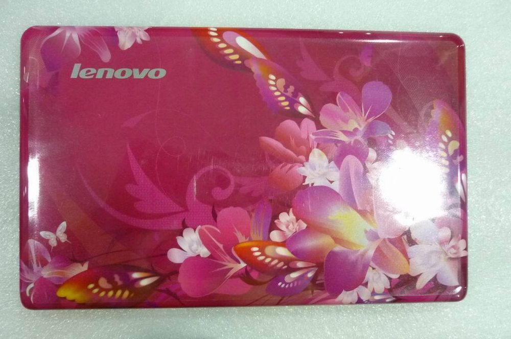 Крышка матрицы для ноутбука Lenovo ideapad S10-3S, красная с рисунком (31043690), оригинал