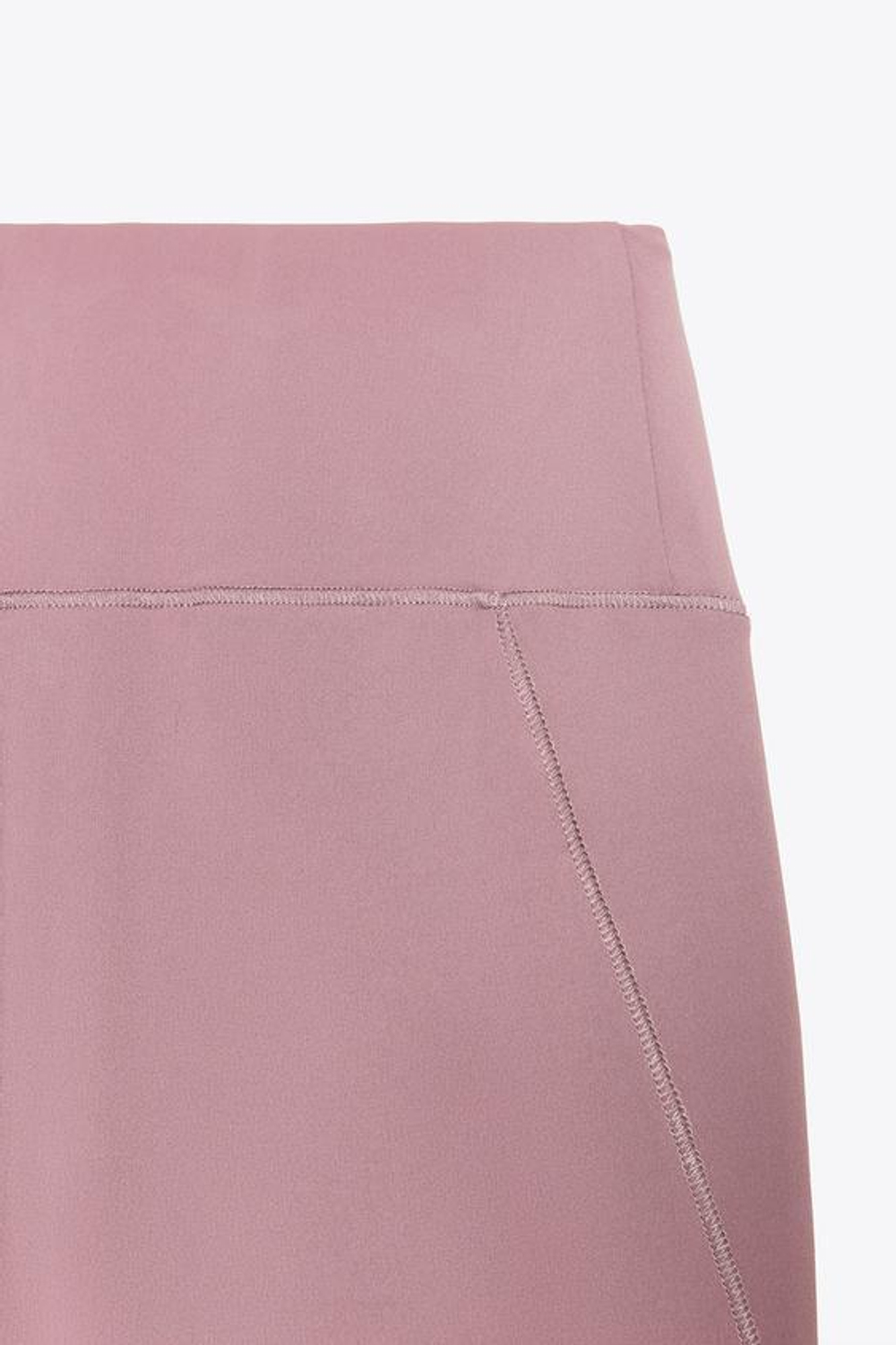 ZARA БЕСШОВНЫЕ БРЮКИ FLARE ИЗ ПОЛИАМИДА, ЦВЕТ МАЛЬВЫ