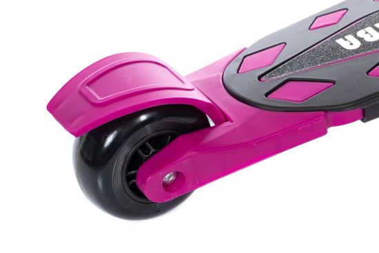 Самокат трехколесный со светящимися колесами Micar Zumba 2022 чёрный, розовый