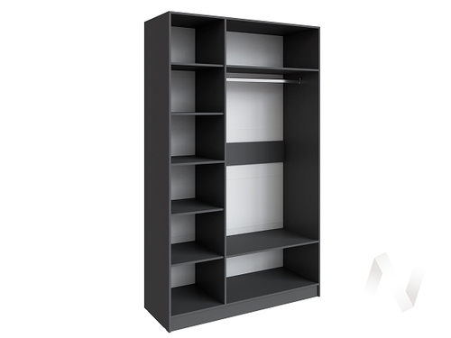 Шкаф Мадрид 1;4 с зеркалом (графит серый)