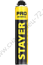 STAYER PRO 750мл пистолетная всесезонная выход до 35л, Монтажная пена, PROFESSIONAL (41135)