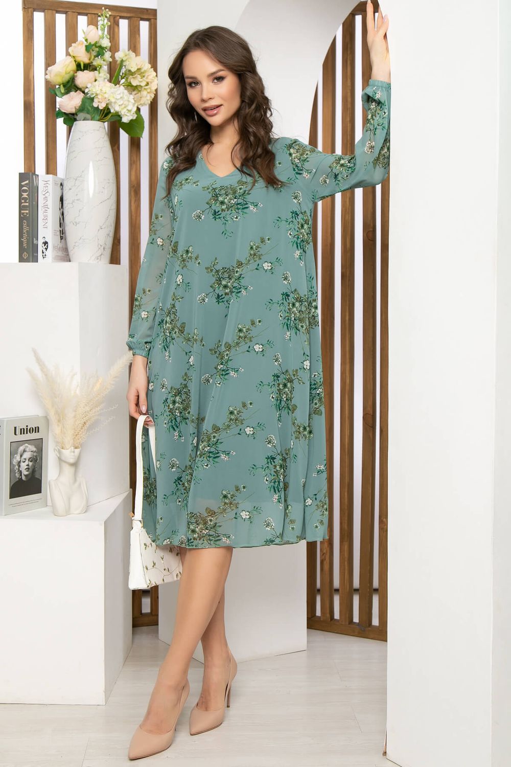 Платье "Волшебная история" (олива) П5205 LT Collection