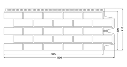 Фасадная панель Grand Line Состаренный кирпич Премиум Шоколад 0,39м2