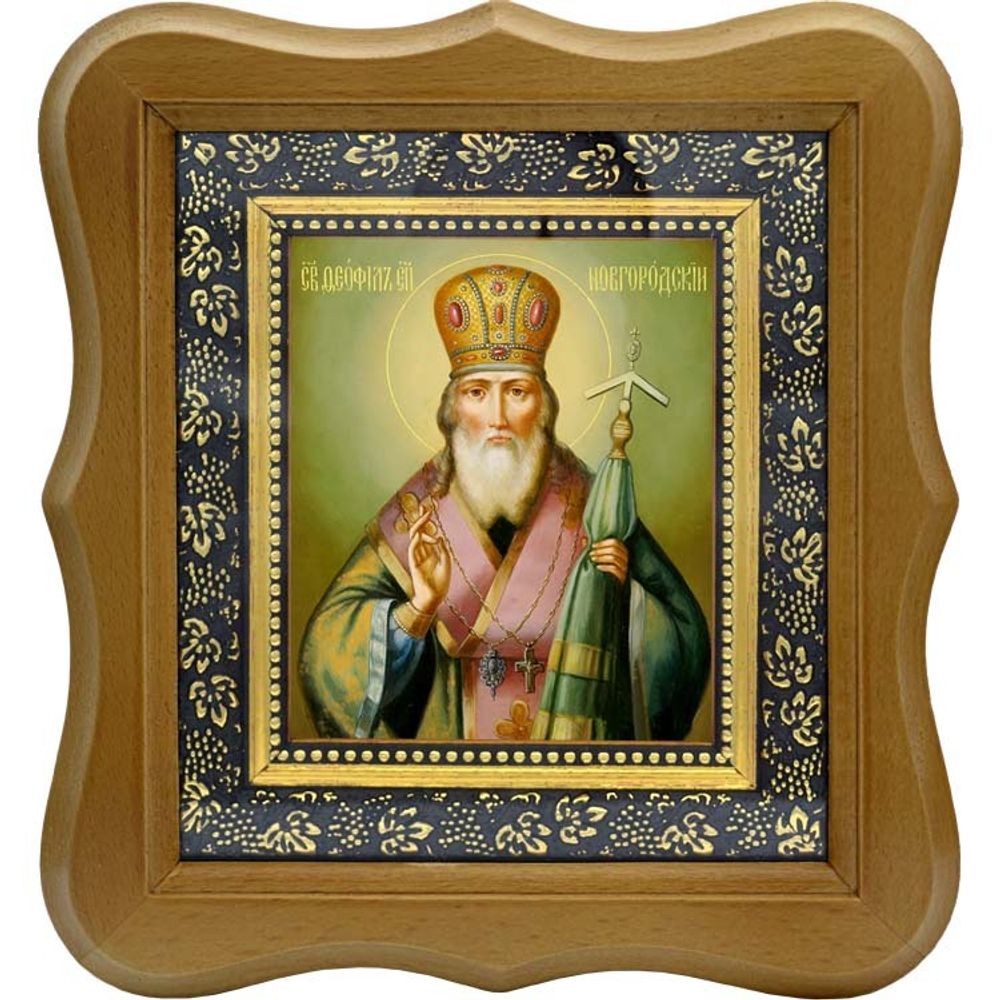 Феофил Печерский, Новгородский, преподобный архиепископ. Икона на холсте.