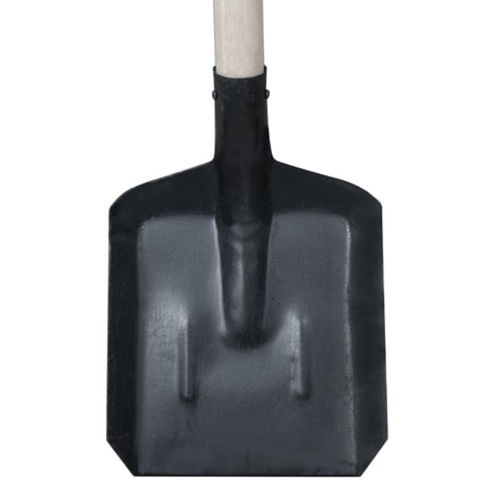 Лопата совковая 23х27 см, с ребрами жесткости, высота 145 см, деревянный черенок, КМ000883