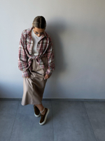 Рубашка в розовую клетку