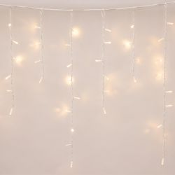 ULD-B3010-200-SWK WARM WHITE IP67 Бахрома светодиодная со статическим свечением. 3м. Соединяемая. 200 светодиодов. Теплый белый свет. Провод белый. TM Uniel.