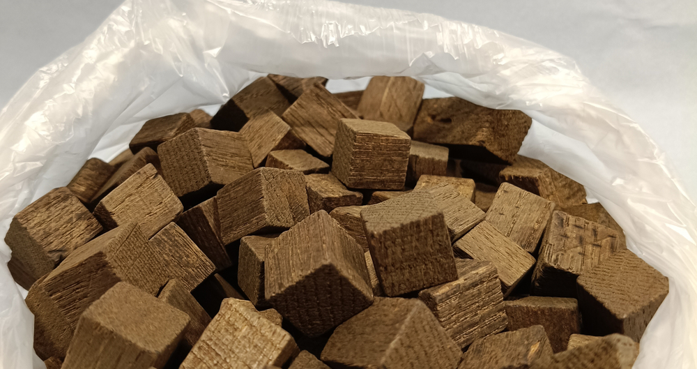 Щепа дубовая (стружка), средний обжиг, 500 гр.