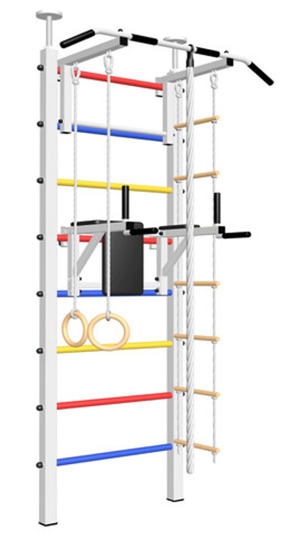 Шведская стенка Sv Sport враспор (Турник стандарт/Брусья/Канат/Кольца/Лестница)