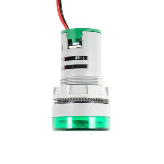 Цифровой панельный вольтметр/амперметр AD16-22VAMS 0-100 А круглой формы, зеленый