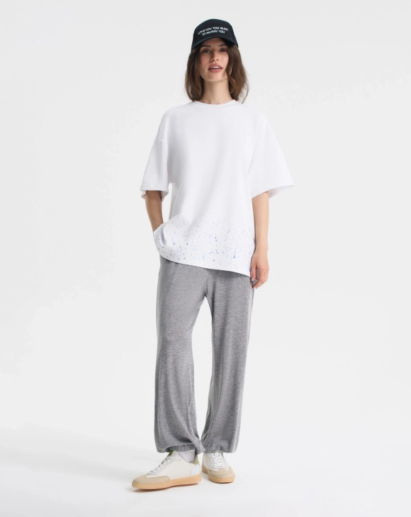 Футболка с принтом разбрызганной краски