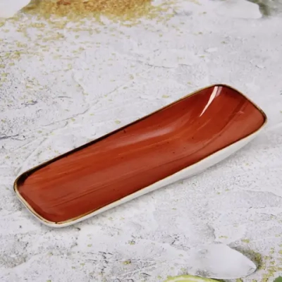 Тарелка керамическая «Corsica orange» сервировочная 26*9,5*5см