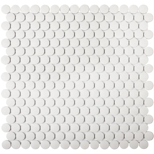 Керамическая мозаика Penny Round White Antislip