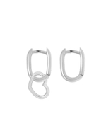 серьги zero mini с подвесом сердце