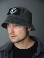 Панама город горький с патчем темно серая