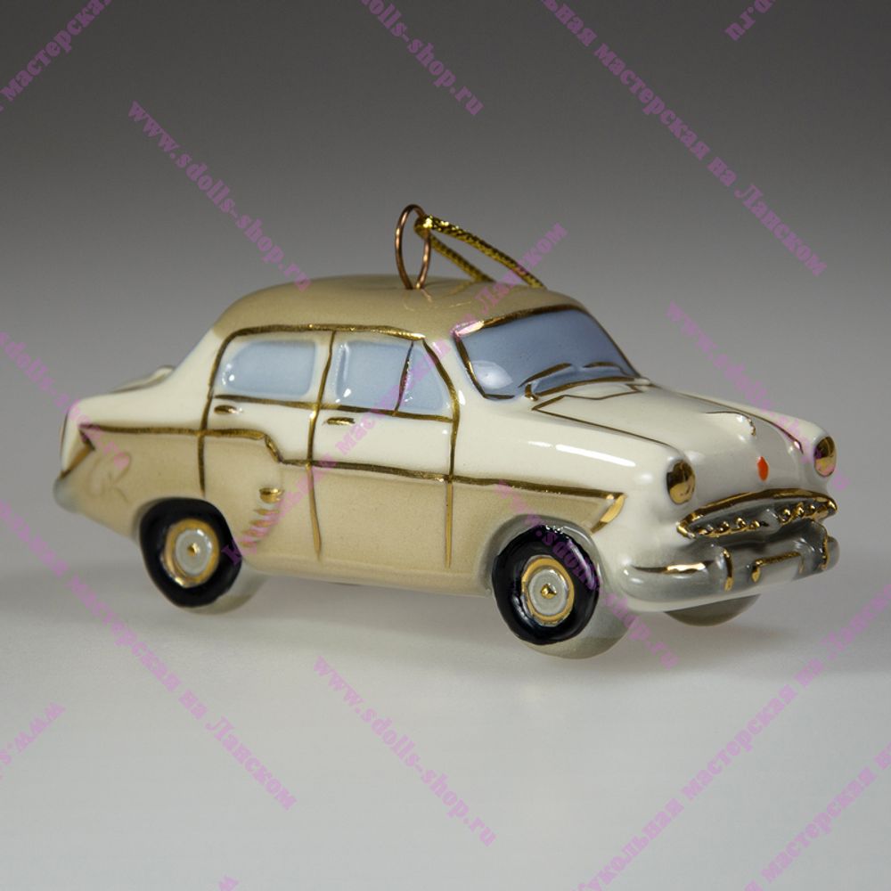 Фарфоровая ёлочная игрушка автомобиль 407
