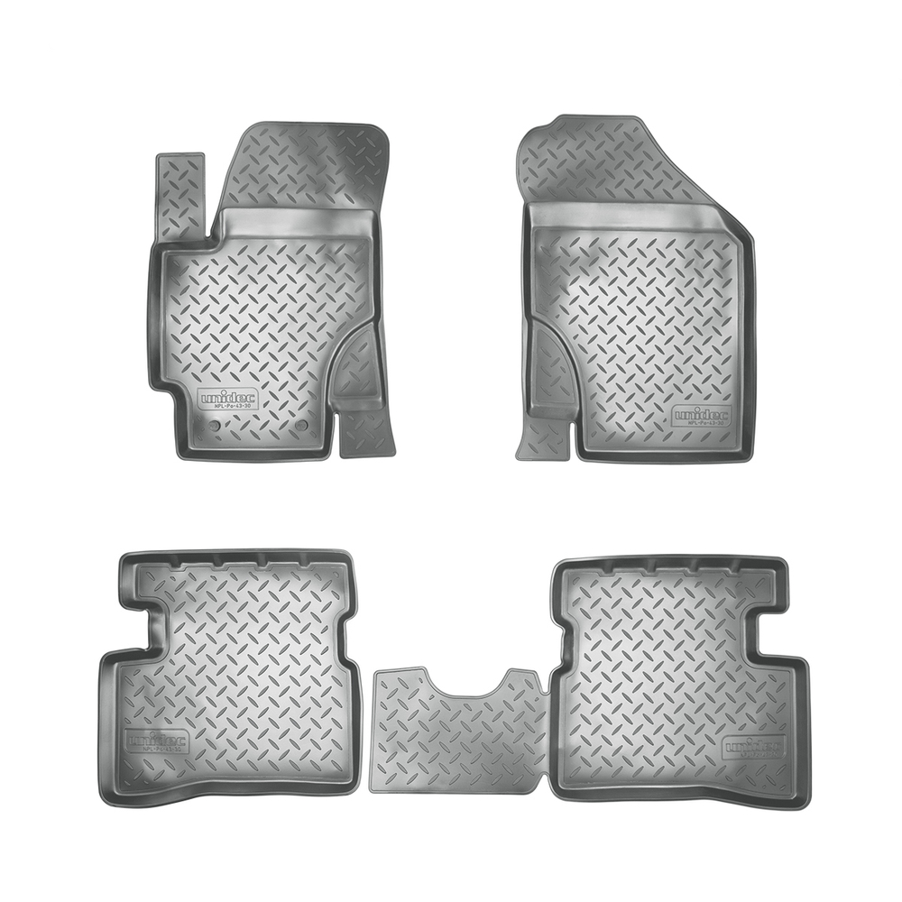 Ковры в салон Norplast/Unidec для Kia Rio в кузове DE (2005-2010), Серый, арт.NPL-Po-43-30-G