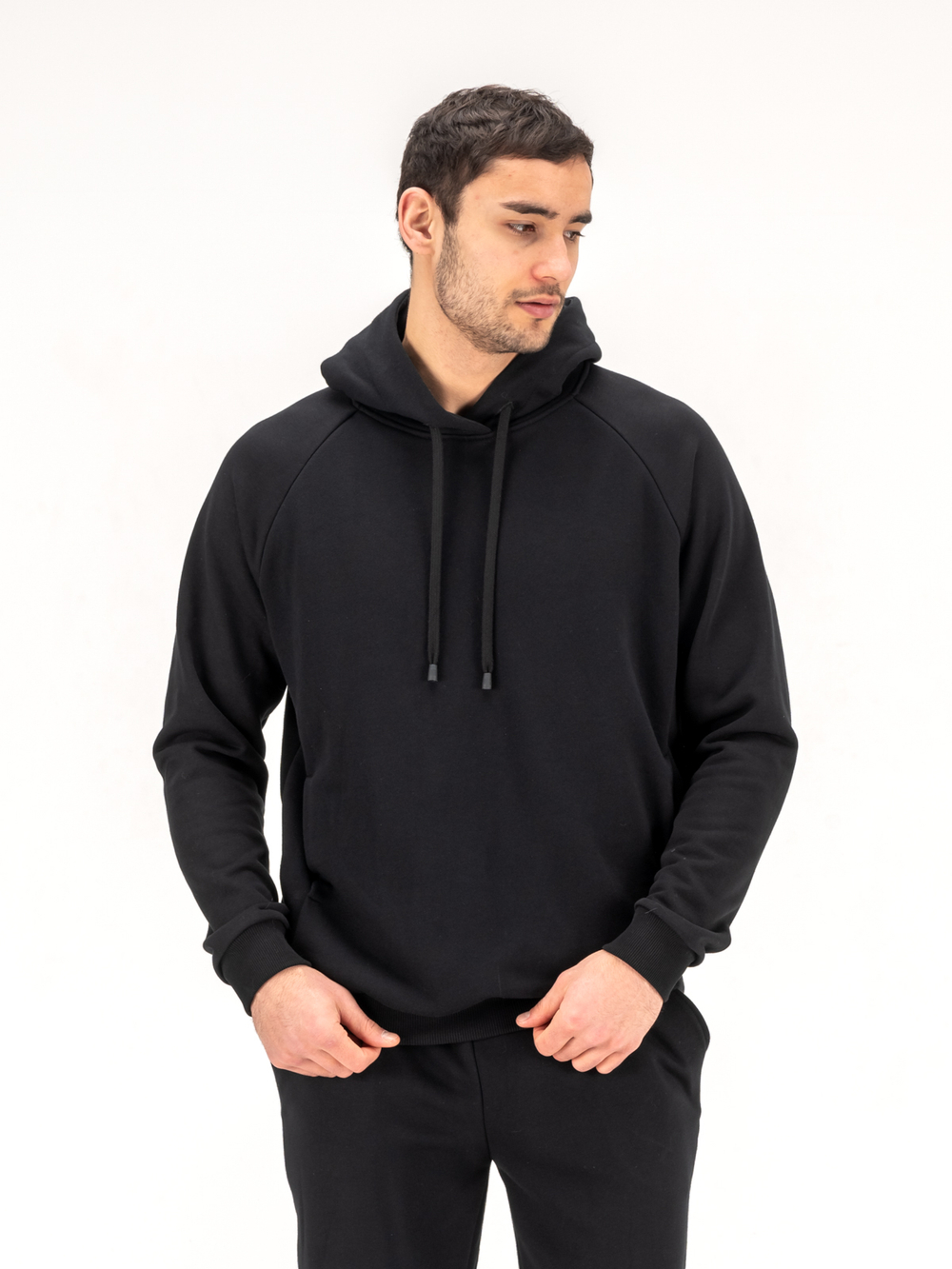 Костюм мужской спортивный(без начеса) черный