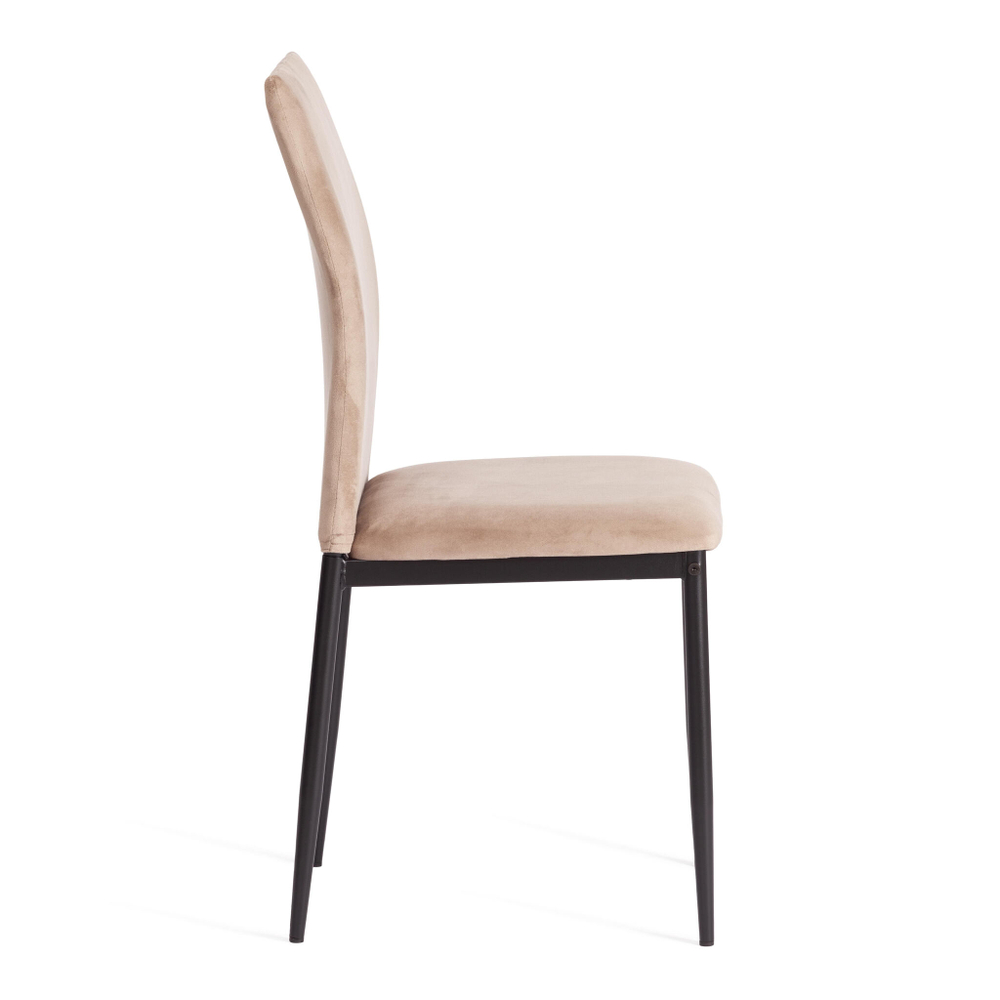 Стул CAPRI (mod. 39) металл, вельвет, 49.5 х 41 х 93,5 см, Beige (бежевый) HLR8 / черный