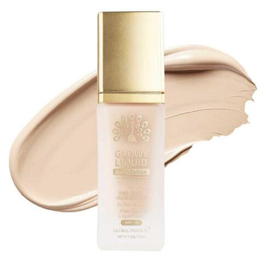 Тональная основа Global Fashion, Glowy Liquid Foundation 4in1:Primer+Concealer+Highlighter+BB cream, SPF 15, 33
