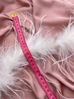 Боа страус 2 нити белое