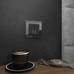 Рамка из стекла на 1 пост Favorit черный W0011108