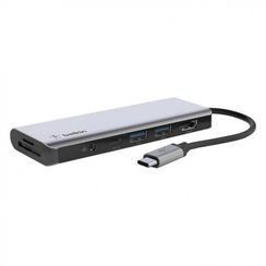 USB-концентратор Belkin USB-C 7in1 Multiport Dock (AVC009btSGY), серый
