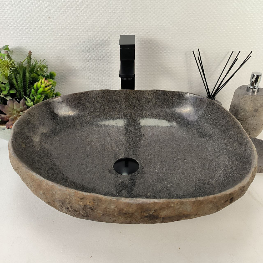 Раковина из речного камня RS-65157 53*45*15 0862