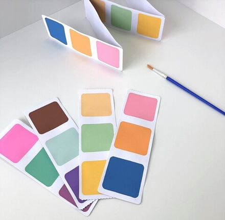 Акварель сухая 12 цветов + кисть (6Н) (К060)