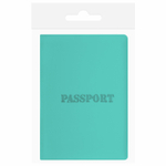 Обложка для паспорта мягкий полиуретан "PASSPORT" цвет "тиффани" STAFF (5 штук в упаковке)