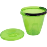 Ведро с крышкой Лайт 10л прозрачное зеленое